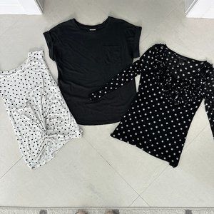 3 Black & White Tops